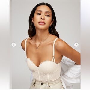 Pepper Lace Corset Top, Ecru/Cream, 30B NWT